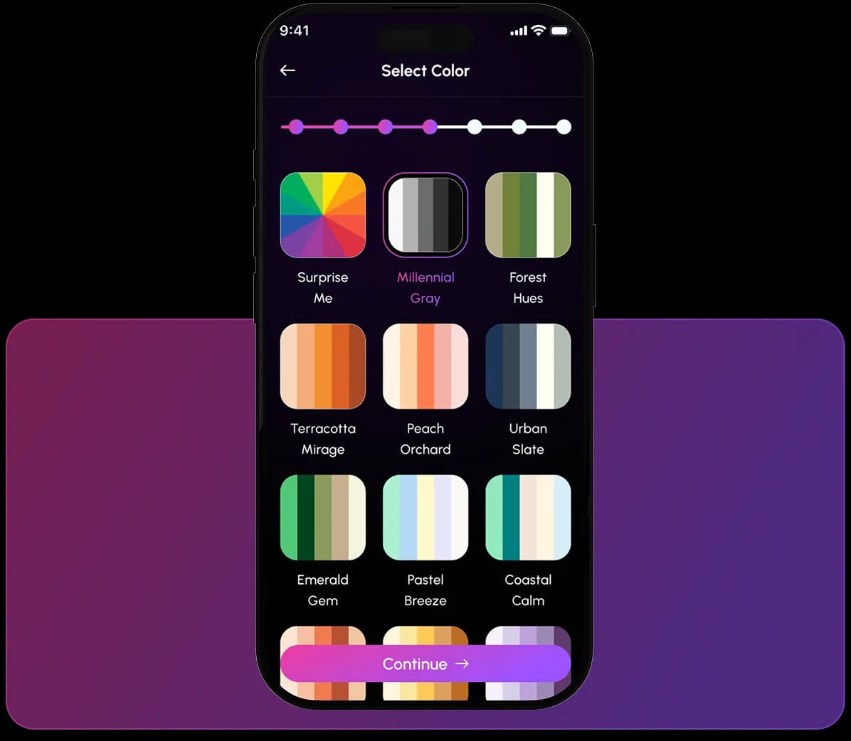 Select brand colors for the AI logo generator